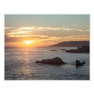 Foto Impresión de la puesta del sol de la playa de