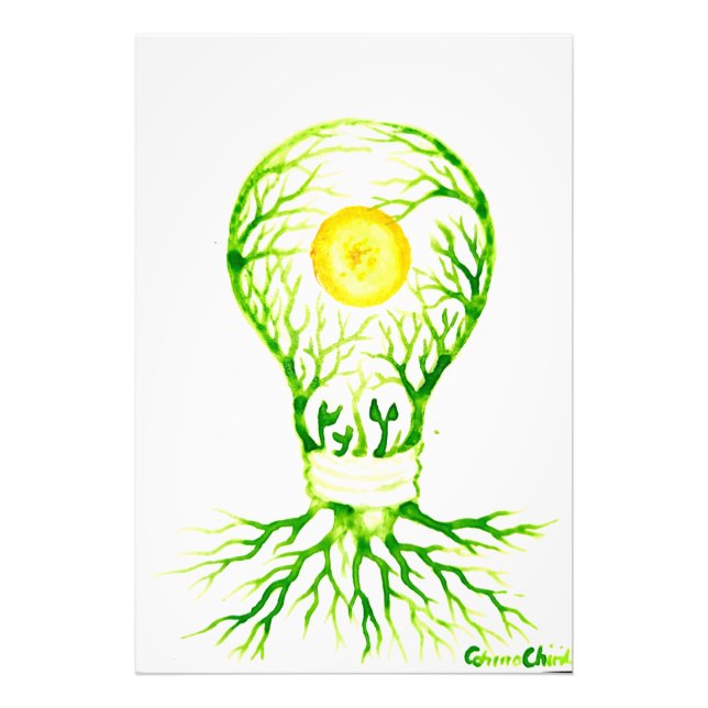 Foto Impresión de lienzo de poster de energía verde (Frente)
