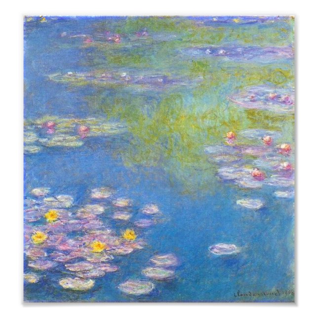 Foto Impresión de lirios de agua amarilla monet (Frente)