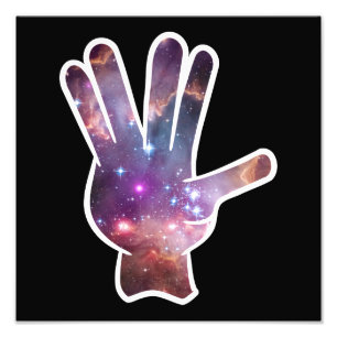 Foto Impresión de mano de nebulosa