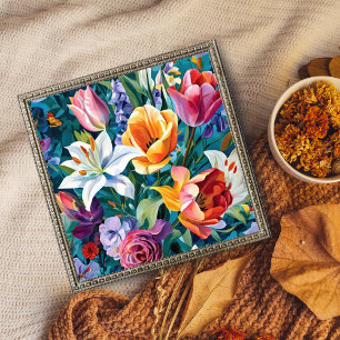 Foto Impresión de mariposa vibrante y arte de Bouquet