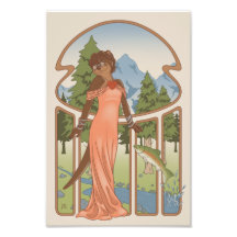 Impresión de obturación de estilo Art Nouveau