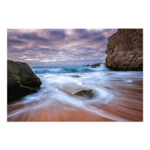Foto Impresión de olas de paisaje marino de larga expos