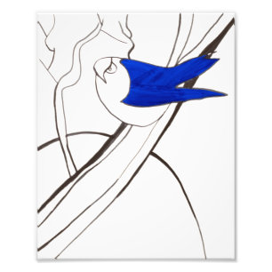 Foto Impresión de pájaro azul