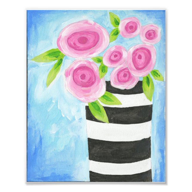 Foto Impresión de peones rosados (Frente)