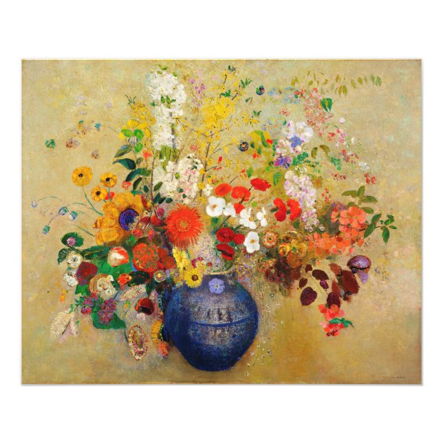 Foto Impresión de pintura de flores de época (Frente)