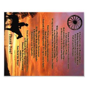 Foto Impresión de poema de aprecio de profesores occide