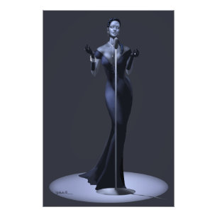 Foto Impresión de Poster de cantante de salón