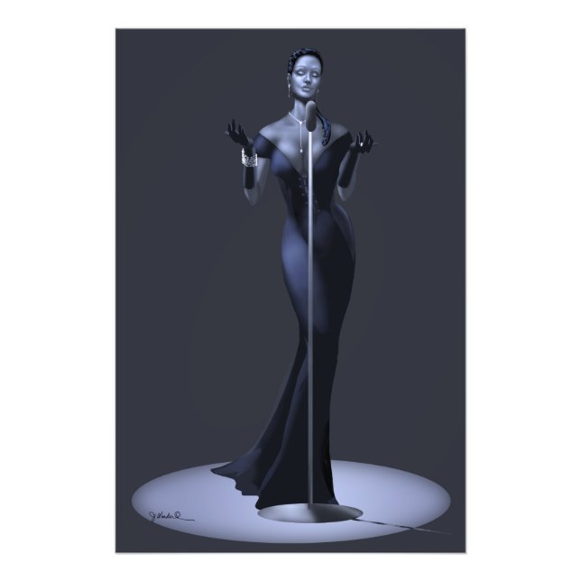 Foto Impresión de Poster de cantante de salón (Frente)