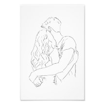 Impresión de Poster de dibujo de pareja desde mis 