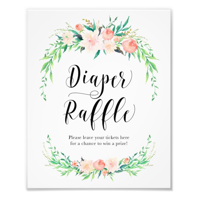 Foto Impresión de Raffle de Bouquet Diaper Delicada (Frente)