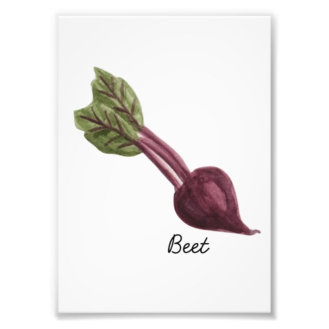 Foto Impresión de remolacha de color agua (Frente)