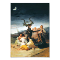 Impresión de Sabbath de las brujas de Goya