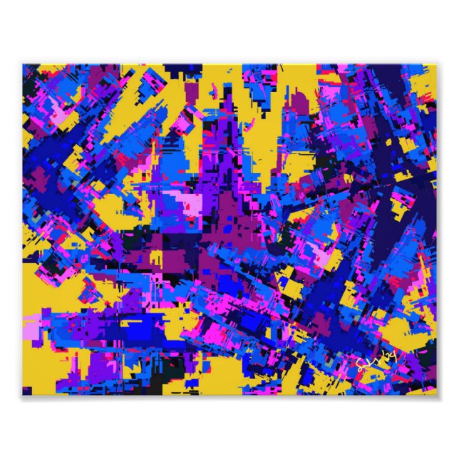 Foto Impresión de salpicaduras de color (Frente)