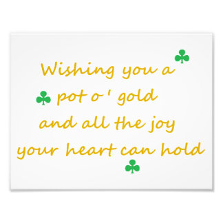 Foto Impresión de St. patrick's Day Irish Saying 8.5"x1
