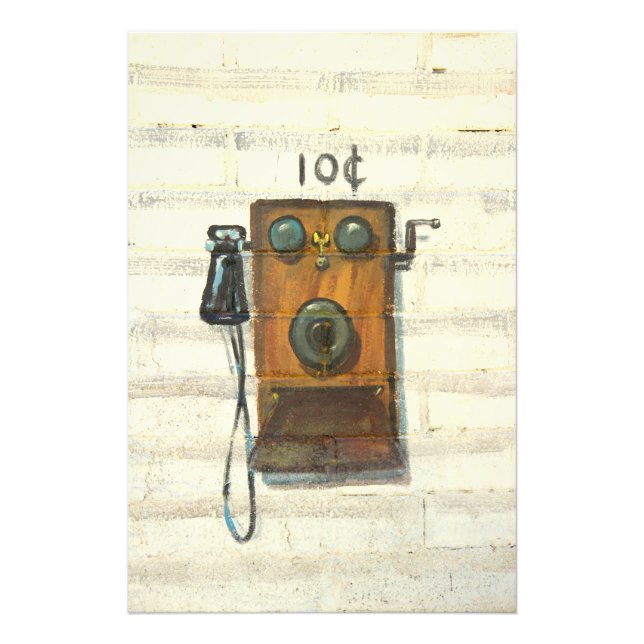foto impresión de teléfono antiguo de pared (Frente)