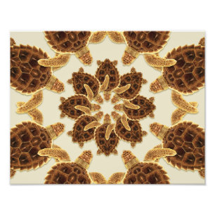 Foto Impresión de tortuga marina con membrana aleidoscó