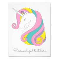 Impresión de unicornio de personalizable