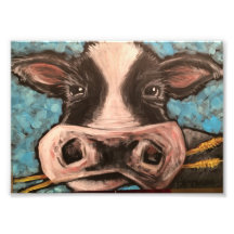 Impresión de vaca negra