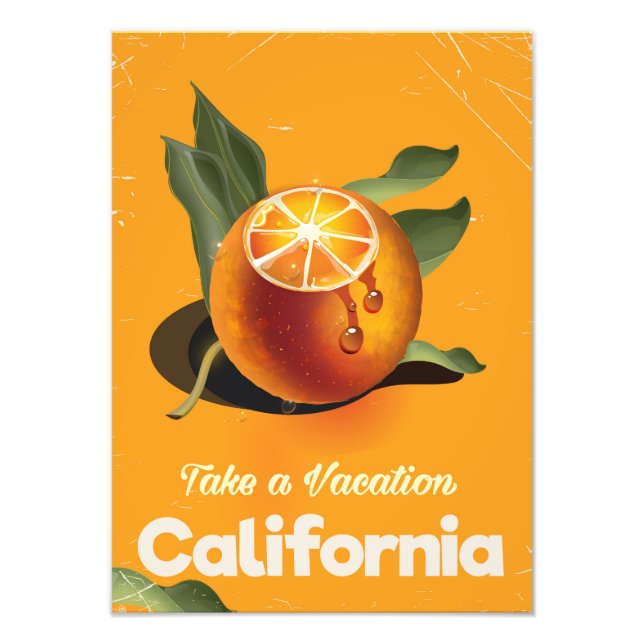 Foto Impresión de vacaciones en estilo retro Naranja de (Frente)