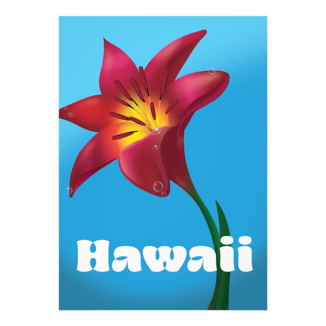 Foto Impresión de viaje de flor de Hawái (Frente)
