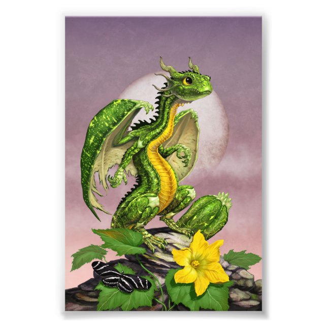 Foto Impresión de Zucchini Dragon 4x6 (Frente)