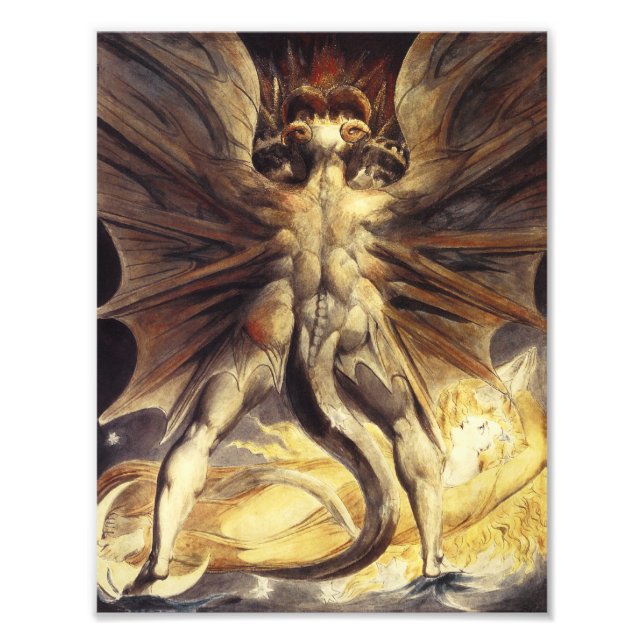 Foto Impresión del Dragón Rojo William Blake (Frente)
