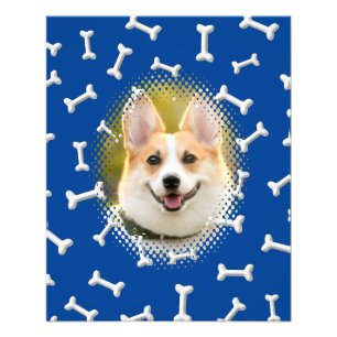 Foto Impresión del marco del perro del patrón óseo