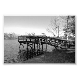Foto Impresión del muelle B&W extraordinariamente