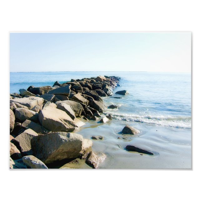 Foto Impresión en la playa de Narragansett Rhode Island (Frente)