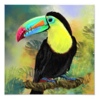 Impresión exótica Toco Toucan Bird Poster - Pintur