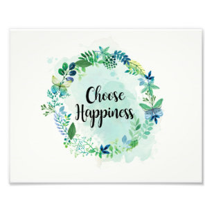 Foto Impresión floral de la cita, acuarela inspiradora