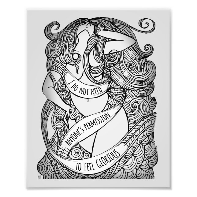 Foto Impresión mediana gloriosa en gris (Frente)