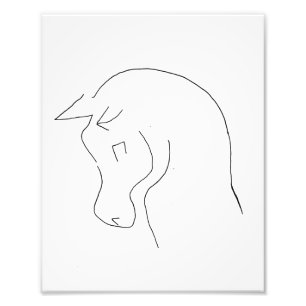 Foto Impresión minimalista de caballos