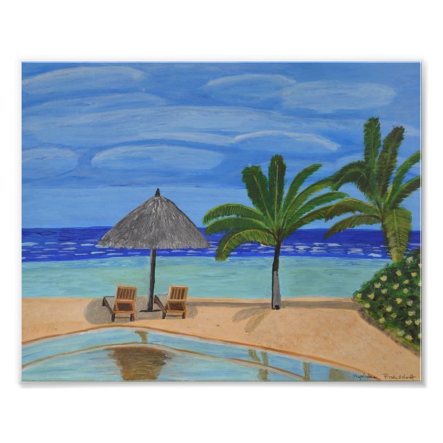 Foto Impresión paisajística de Maldivas (Frente)