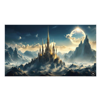 Foto Impresión panorámica del castillo de montaña