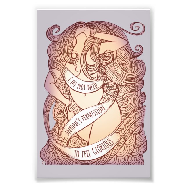 Foto Impresión pequeña y gloriosa en Lilac (Frente)