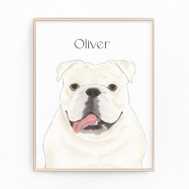 Foto Impresión personalizada de Bulldog en inglés blanc
