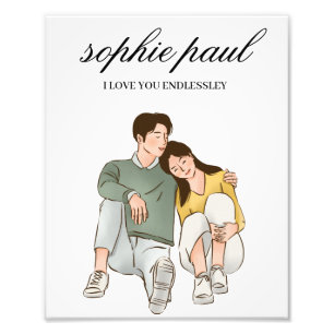 Foto Impresión personalizada de parejas, regalo de pare