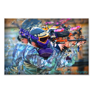 Foto impresión surrealista de 12x8 Paintball