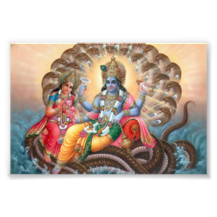 Foto Impresión Vishnu y Lakshmi (6" x 4")