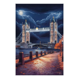 Foto Impresionante escena nocturna londinense con torre