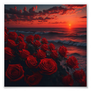 Foto Impresionantes rosas rojas de atardecer - 4K asomb