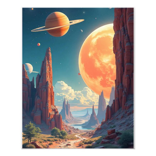 Foto Impresiones de espacio inspiradoras y temas de esp (Frente)