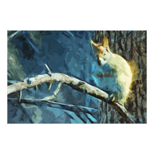 Foto Impresionismo sobre la ardilla roja estadounidense