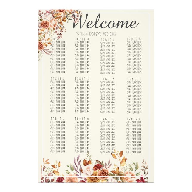 Foto Imprimir gráfico de asientos de flotación floral d (Frente)