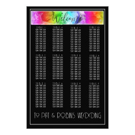 Foto Imprimir gráfico de asientos de tinta arco iris en