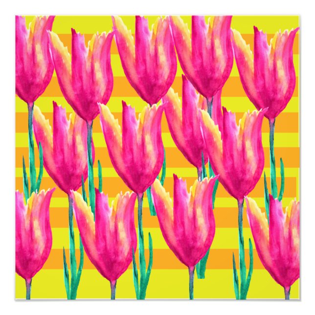 Foto Imprimir papel fotográfico de tulipanes de primave (Frente)
