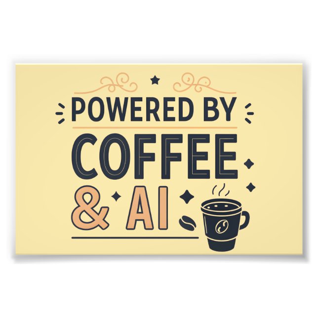 Foto Impulsado por Coffee & AI Retro Tech Vector (Frente)
