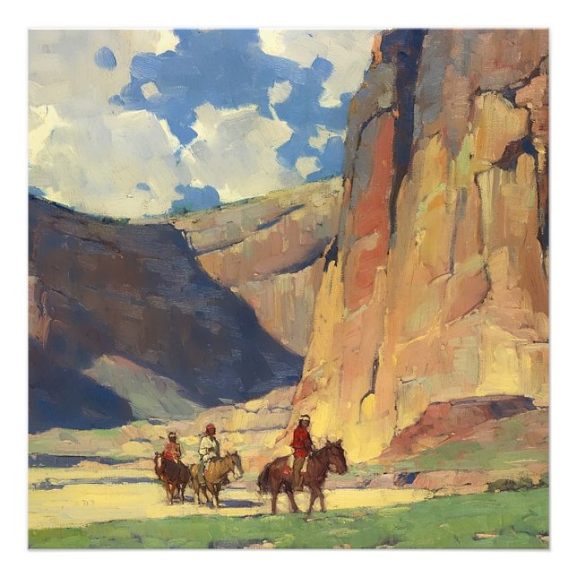 Foto “IndiansThrough Canyon de Chelly” de Edgar Payne (Frente)